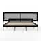 Martha Stewart Jax King Size Solid Wood Platform Bed w/Rattan Headboard and Footboard, No Box Spring Required, Blk MG-090022-K-BK-MS - alternate 4